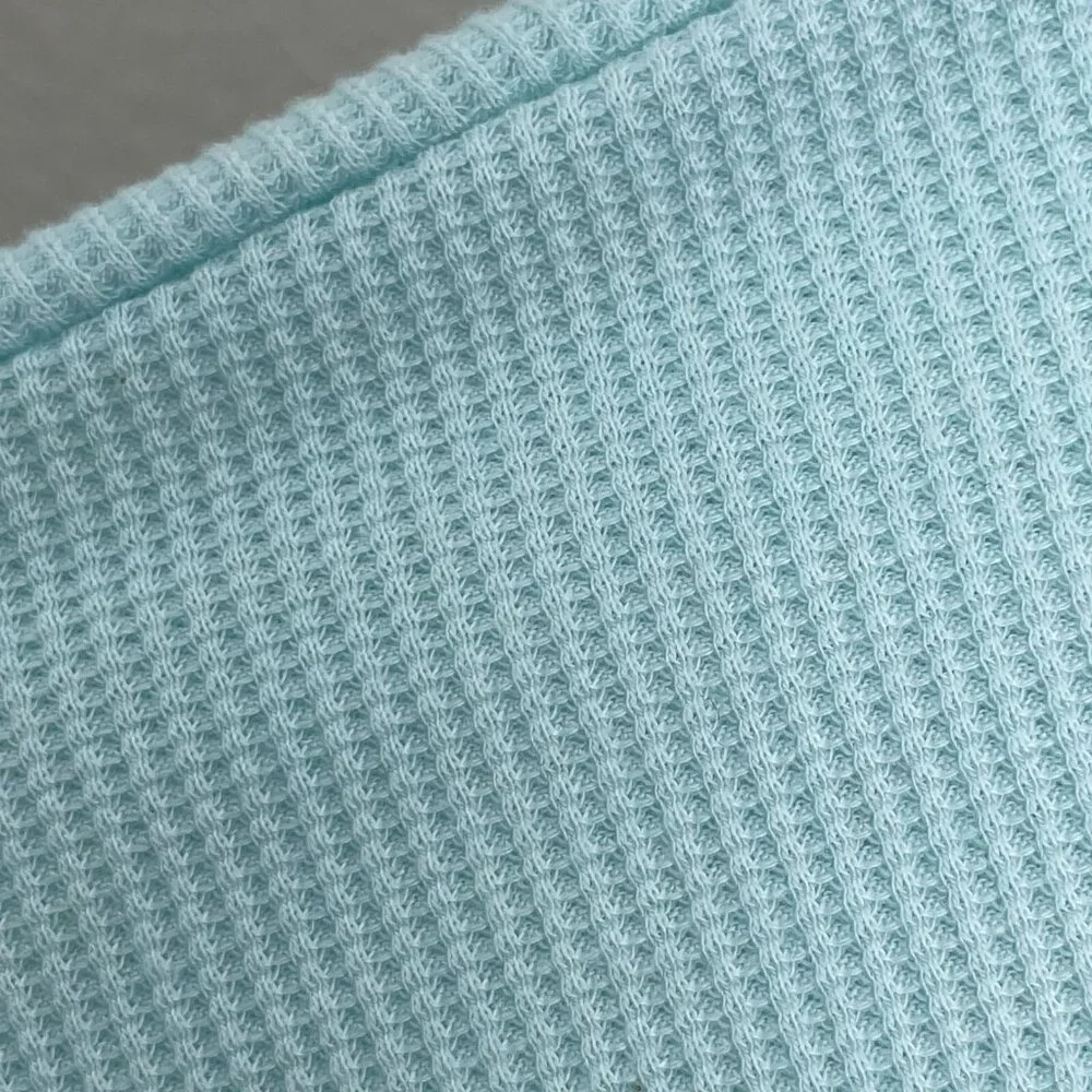 Eileen Fisher Womens XL Cozy Waffle Knit Hooded Top Boxy Fit Pullover‎ Mint